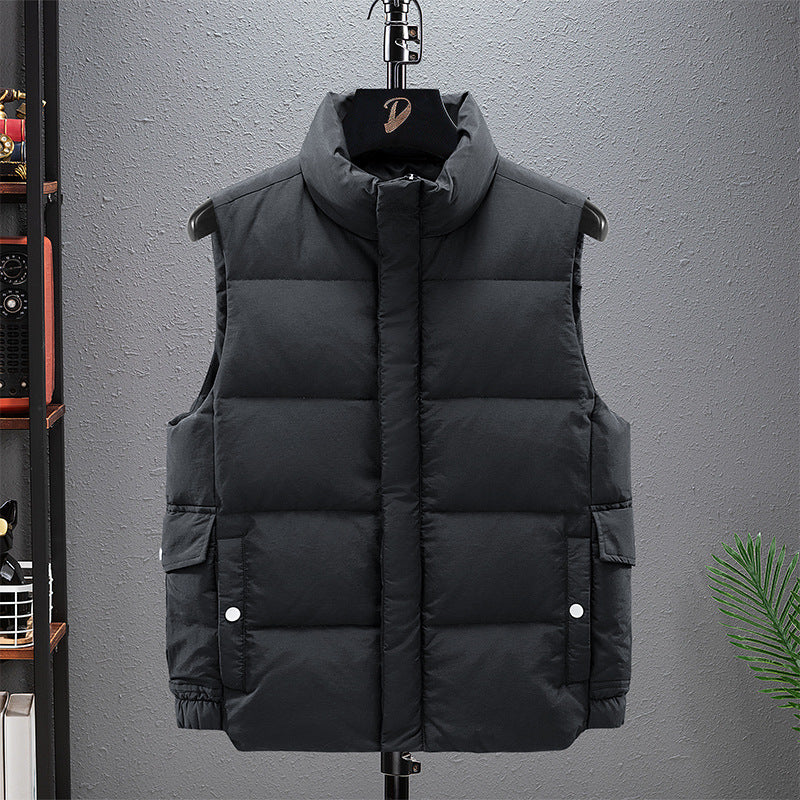 Vest Thickened Warm Down Vest Shopping Mall Couple Stand Collar