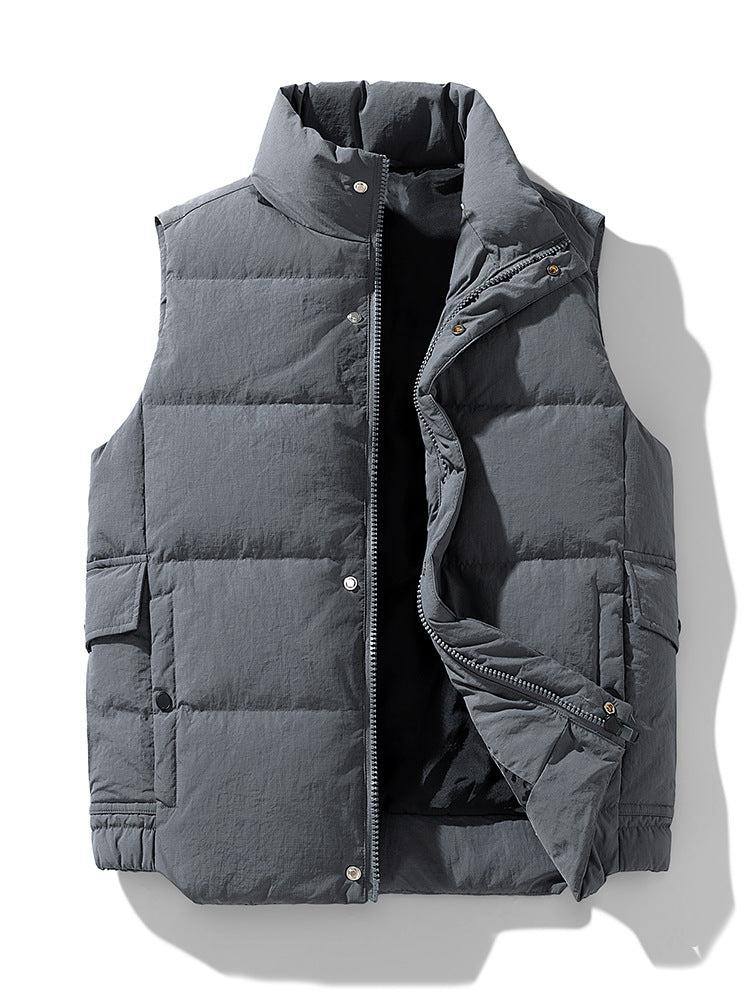 Vest Thickened Warm Down Vest Shopping Mall Couple Stand Collar