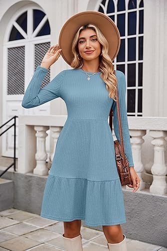 Women&#39;s Round Neck Fashion Casual Dress