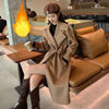 Mid-length Women&#39;s Elegant Woolen Overcoat