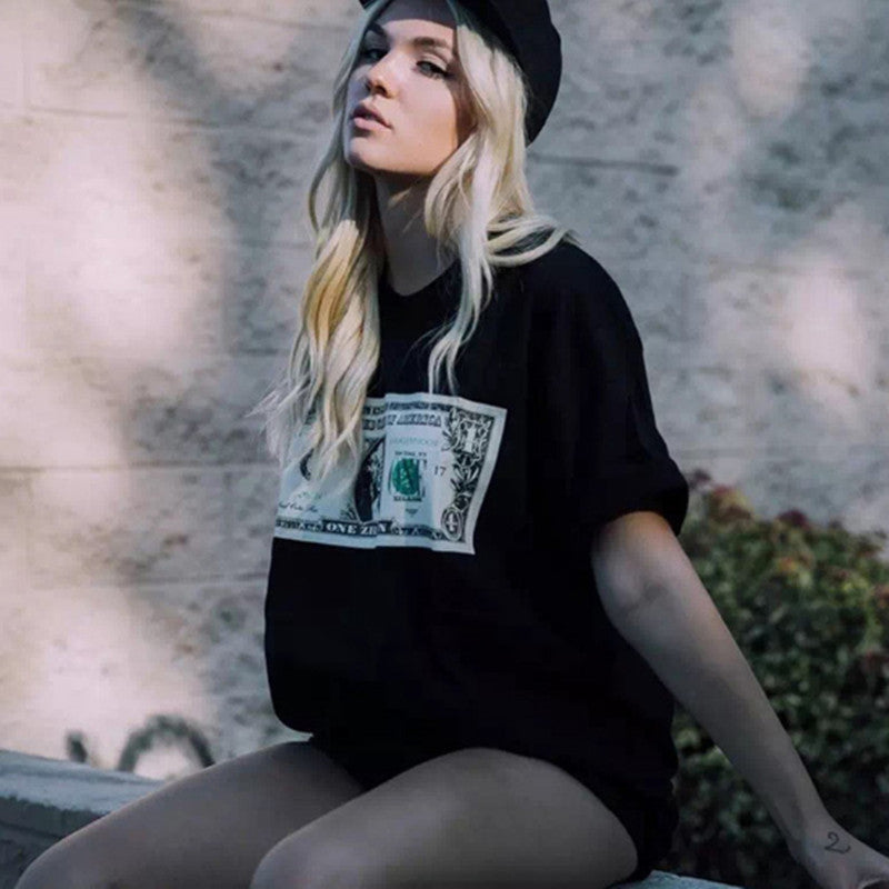 Printed top women&#39;s short sleeve T-shirt