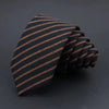 Fiorafashion Men’s Business Striped Solid Color Cotton Tie – Thickened Sanded Formal Wear Necktie