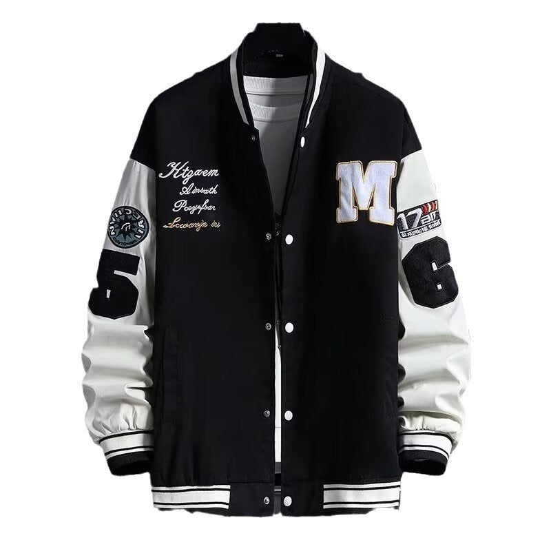 Junior High Hong Kong Style Baseball Jacket – Loose-Fit Trendy Outerwear for Teens | FioraFashion