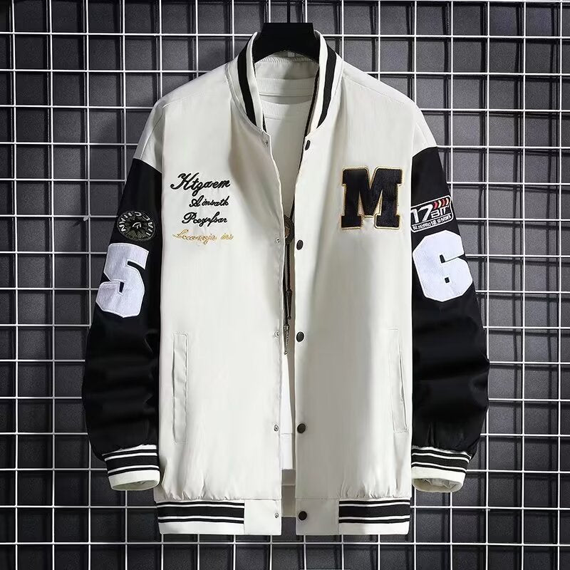 Junior High Hong Kong Style Baseball Jacket – Loose-Fit Trendy Outerwear for Teens | FioraFashion