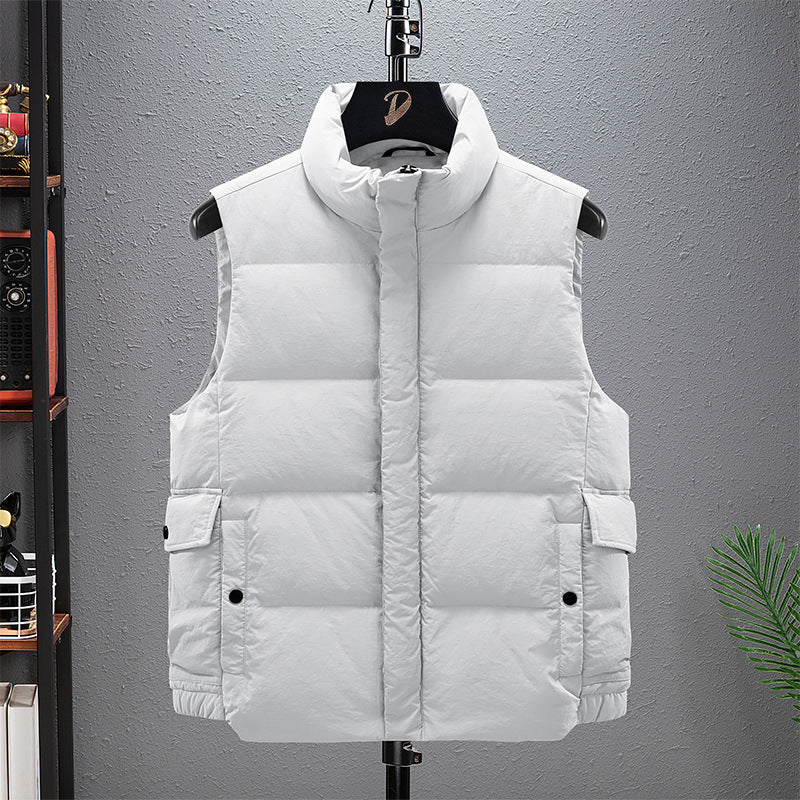 Vest Thickened Warm Down Vest Shopping Mall Couple Stand Collar