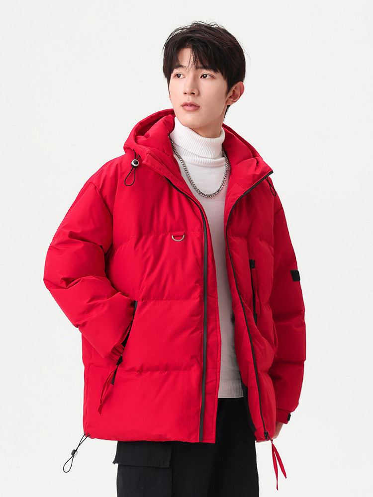 Multi-Color Warm Thickened Casual Youth Vitality Hooded Cotton-padded Coat