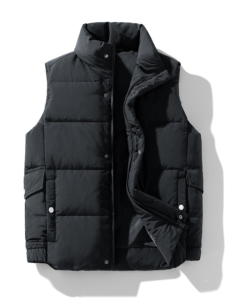 Vest Thickened Warm Down Vest Shopping Mall Couple Stand Collar