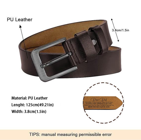 Belt For Dad - Brown - Red