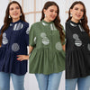 Women&#39;s Slim-fit Ruffled Short-sleeved Shirt