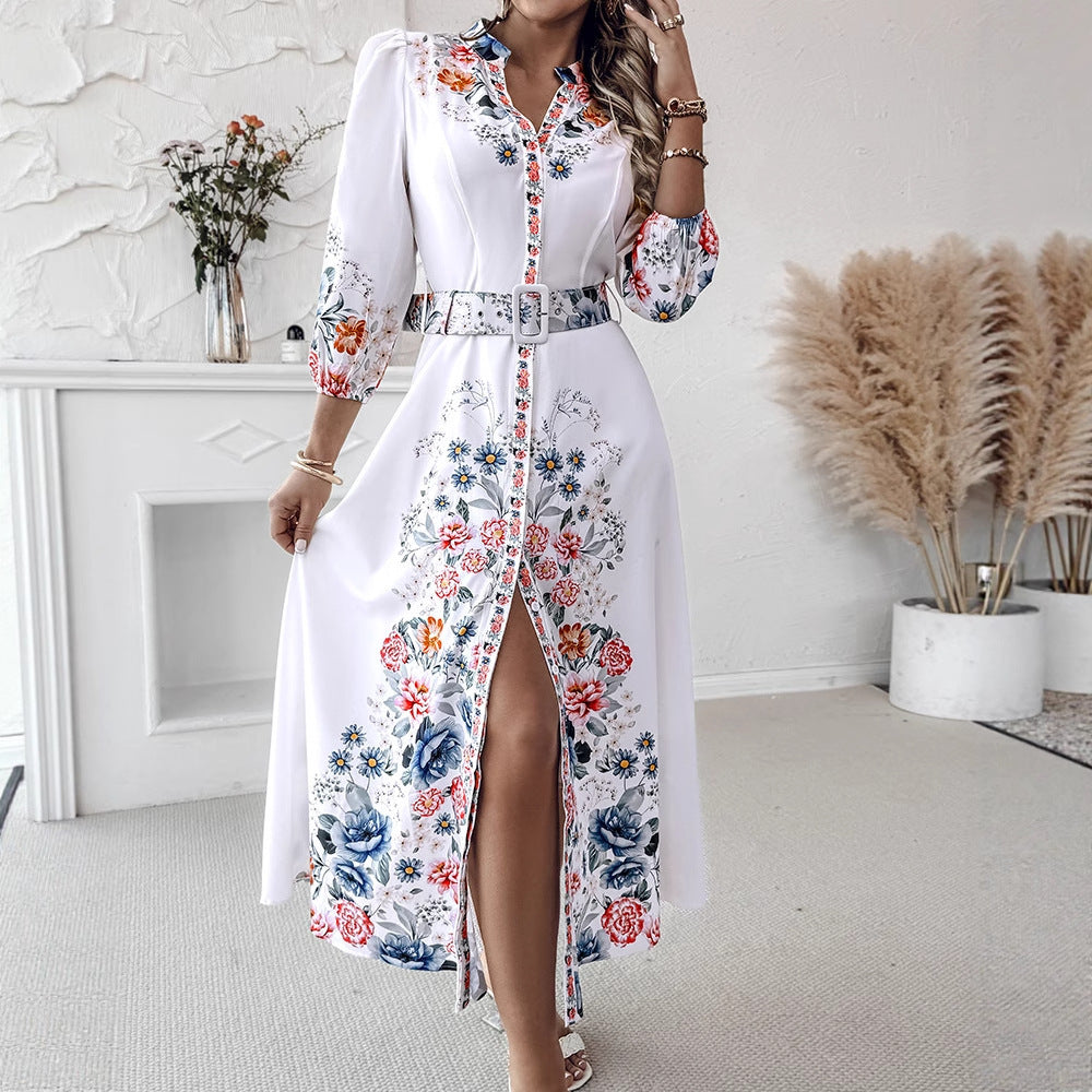 Slim-fit Lace Up Shirtdress Women