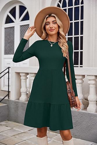Women&#39;s Round Neck Fashion Casual Dress
