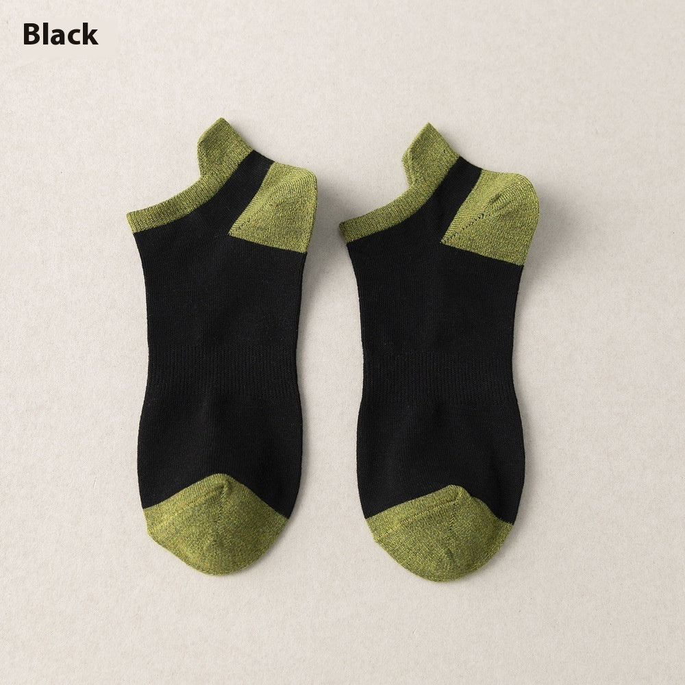Combed Cotton Bottom Sweat-absorbing Deodorant Anti-ankle Socks Low-cut Men&#39;s Retro Waist