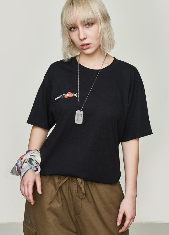 Summer new European and American street fashion vegetables broccoli printing pattern T-shirt men and women street bf personality student short sleeve