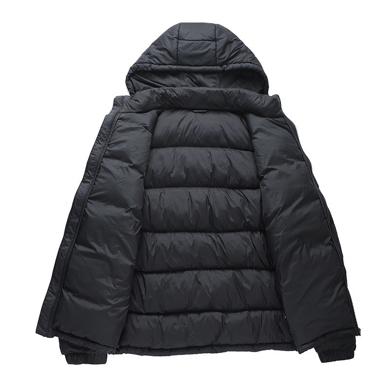 Hooded Cotton Jacket Men&#39;s Warm Quilted Jacket