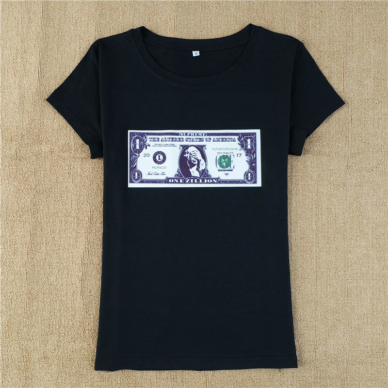 Printed top women&#39;s short sleeve T-shirt