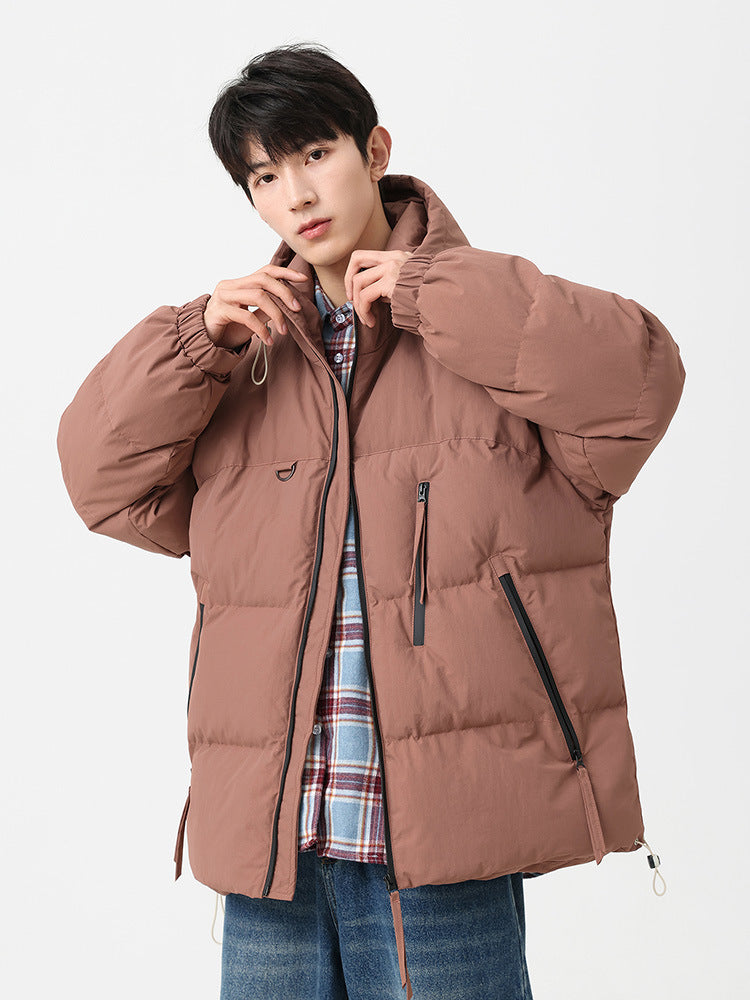 Multi-Color Warm Thickened Casual Youth Vitality Hooded Cotton-padded Coat