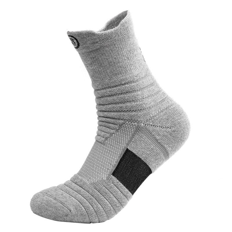 Running Socks Men&#39;s Basketball Stockings Thick Towel Bottom Terry-loop Hosiery