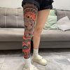 Tattoo Embroidery For Stockings Faded Single Tube Japanese Style