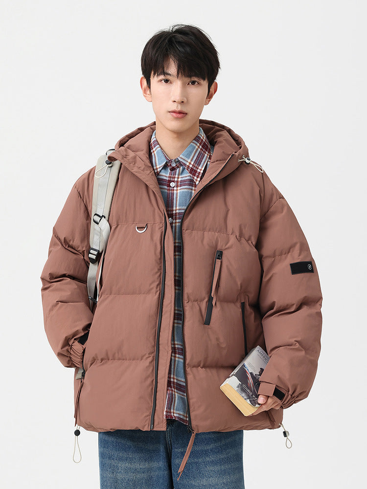 Multi-Color Warm Thickened Casual Youth Vitality Hooded Cotton-padded Coat