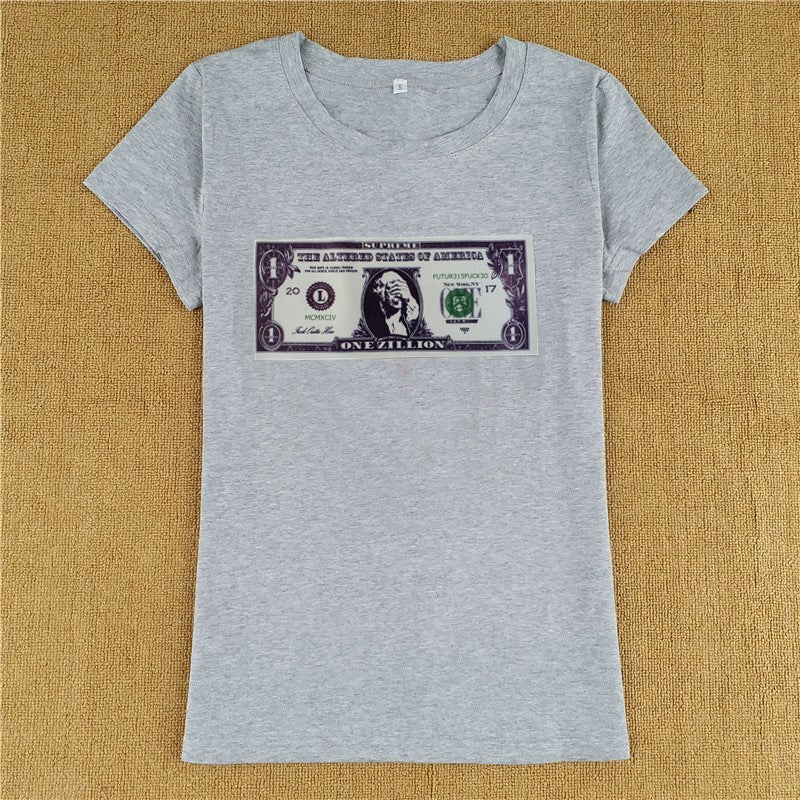 Printed top women&#39;s short sleeve T-shirt