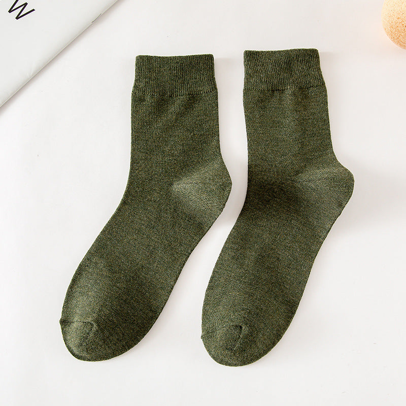 Tube Socks Autumn And Winter Solid Color