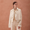 Retro Short Temperamental Women&#39;s Genuine Leather Clothes