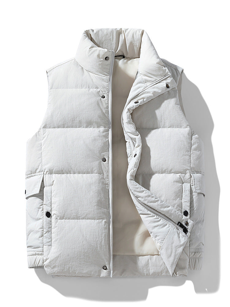 Vest Thickened Warm Down Vest Shopping Mall Couple Stand Collar