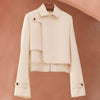 Retro Short Temperamental Women&#39;s Genuine Leather Clothes