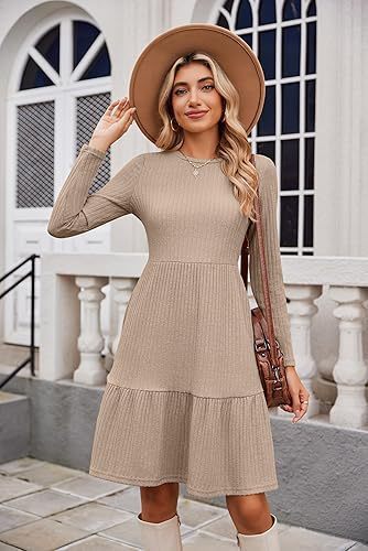 Women&#39;s Round Neck Fashion Casual Dress