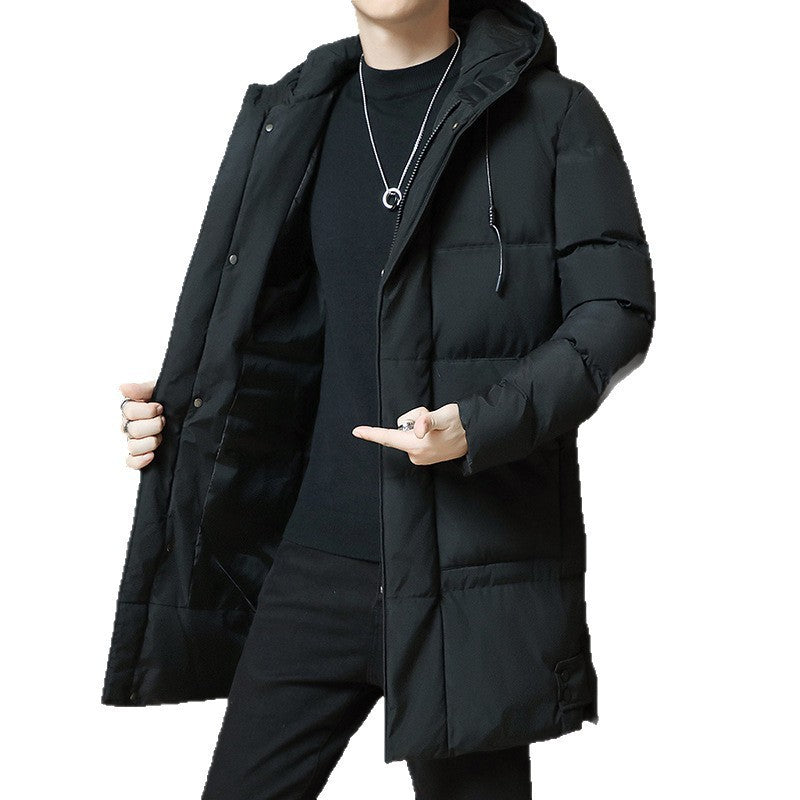 Men&#39;s Winter Leisure Warm Hooded Plus Size Men&#39;s Cotton Clothing