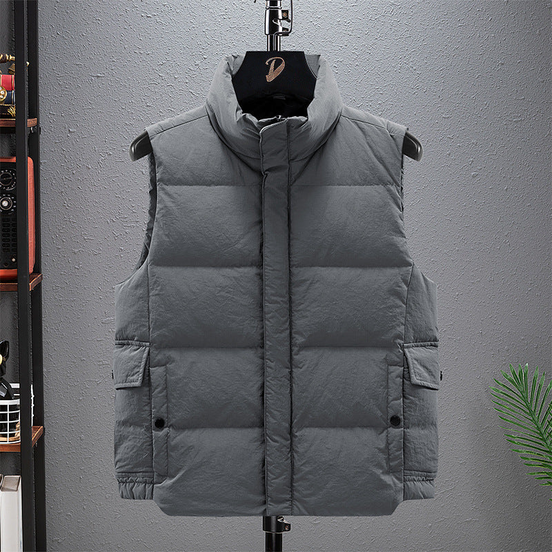 Vest Thickened Warm Down Vest Shopping Mall Couple Stand Collar