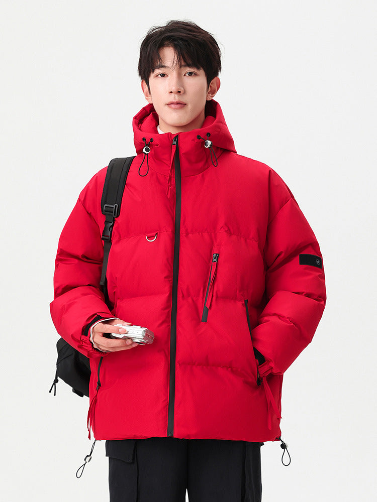 Multi-Color Warm Thickened Casual Youth Vitality Hooded Cotton-padded Coat