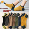 Combed Cotton Bottom Sweat-absorbing Deodorant Anti-ankle Socks Low-cut Men&#39;s Retro Waist