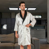Men&#39;s Summer Silk Bathrobe Nightgown