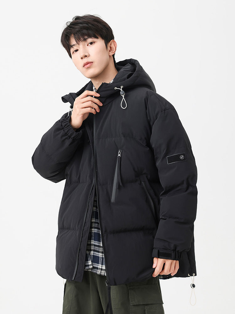 Multi-Color Warm Thickened Casual Youth Vitality Hooded Cotton-padded Coat