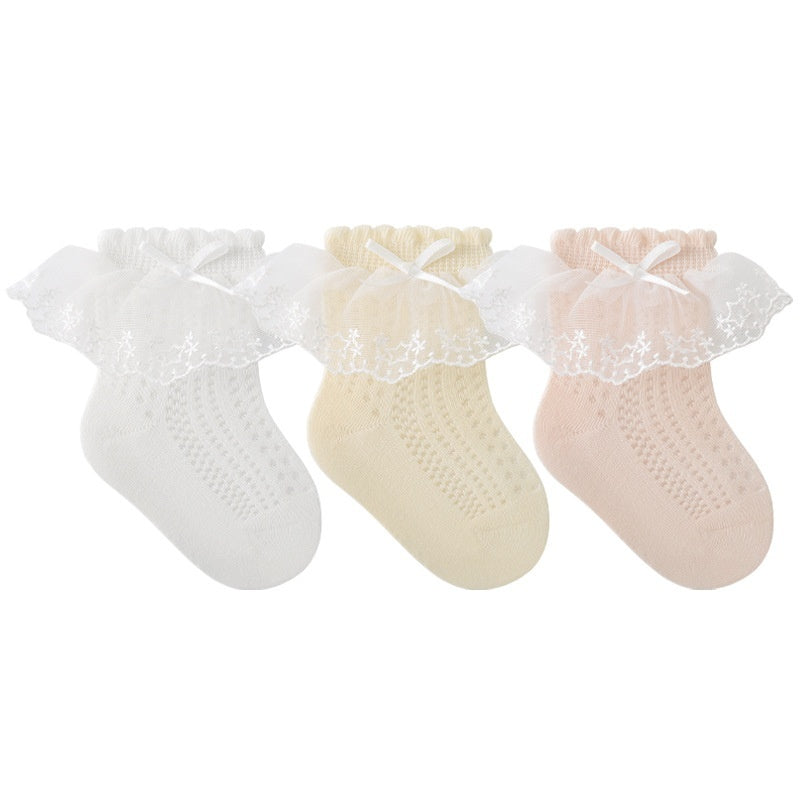 Baby Bow Princess Lace Mid-calf Socks