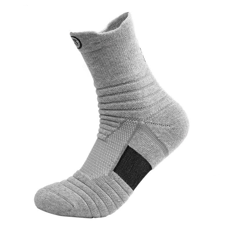 Running Socks Men&#39;s Basketball Stockings Thick Towel Bottom Terry-loop Hosiery