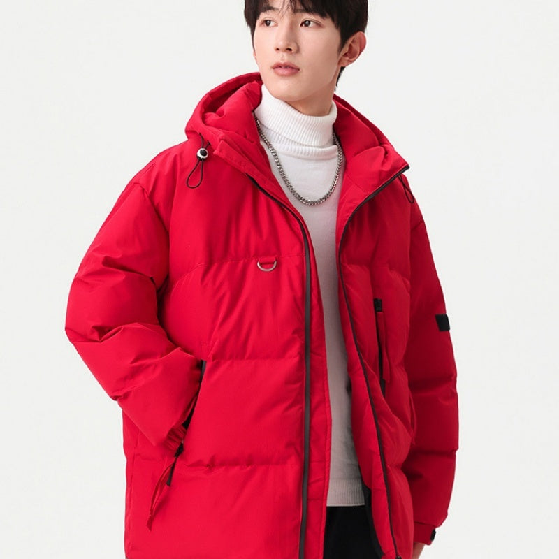 Multi-Color Warm Thickened Casual Youth Vitality Hooded Cotton-padded Coat