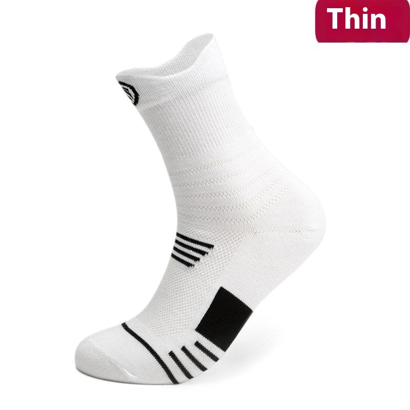 Running Socks Men&#39;s Basketball Stockings Thick Towel Bottom Terry-loop Hosiery