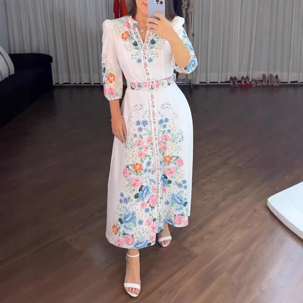 Slim-fit Lace Up Shirtdress Women