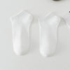 Solid Color Breathable Sweat Absorbing Simple Low-cut Polyester Boat Socks