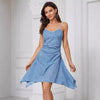 Women&#39;s Waist Slimming Spaghetti Straps Sleeveless Dress