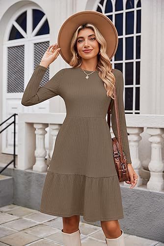 Women&#39;s Round Neck Fashion Casual Dress