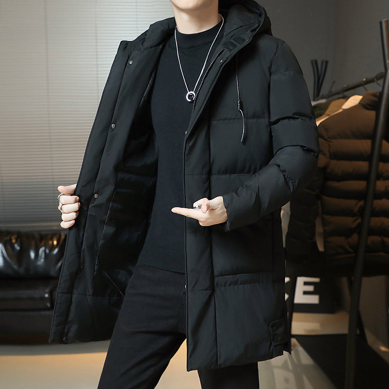 Men&#39;s Winter Leisure Warm Hooded Plus Size Men&#39;s Cotton Clothing