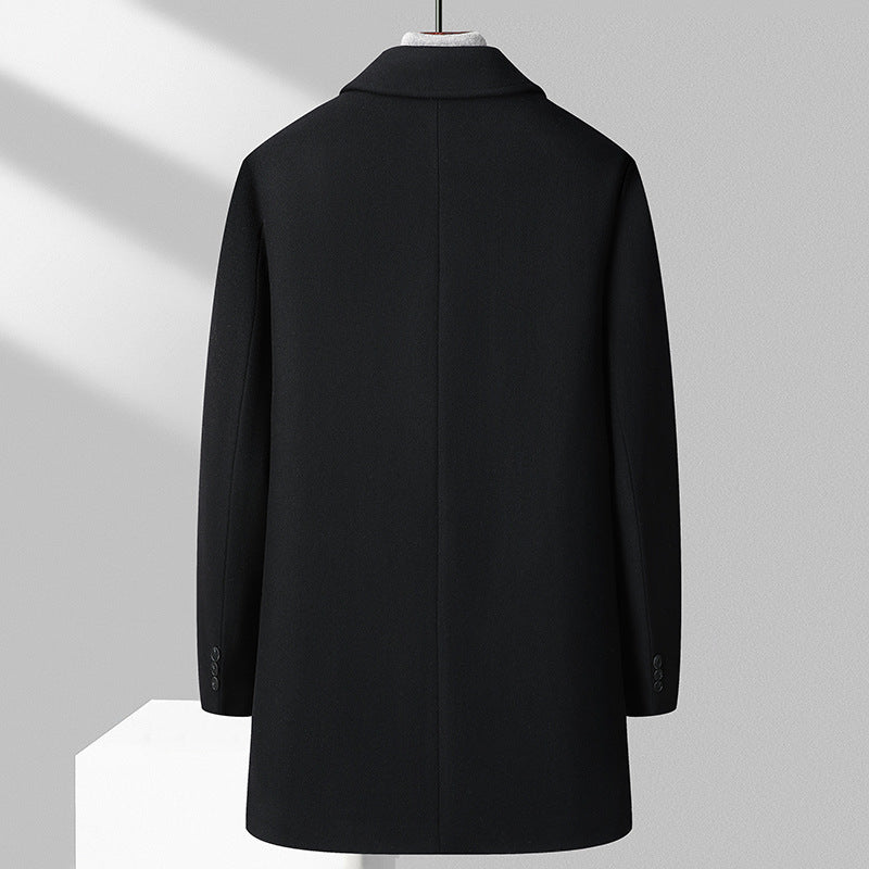 Men&#39;s Wool Reversible Woolen Coat Men&#39;s