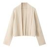 Fashionable All-matching Scarf Collar Knitted Cardigan Shawl