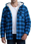 Fiorafashion Men’s Long Sleeve Hooded Plaid Coat – Fleece-Lined Winter Jacket for Casual &amp; Outdoor Wear