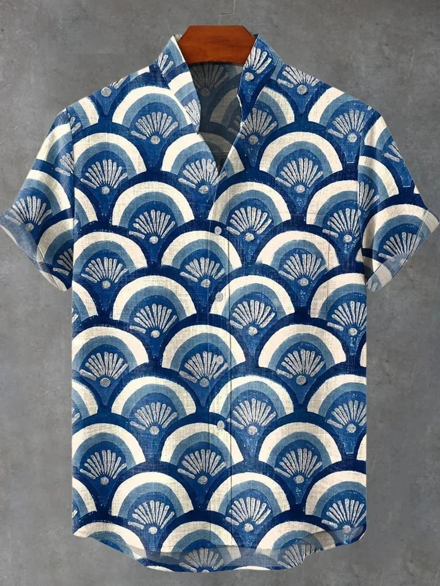 Men’s Stand Collar Trendy Casual Short-Sleeved Shirt – Cool All-Match Style | FioraFashion