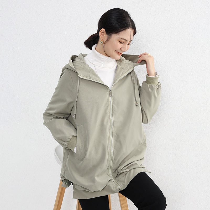 Short Front And Long Back Elegant Trench Coat Pockets