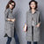 Long Sleeve Shirt Coat Cotton And Linen Plaid Loose Shirt Mid-length